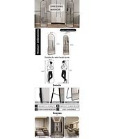 Premium Full-Body Mirror with Space-Saving Aluminum Frame
