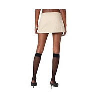 Edikted Women's Belted Mini Wrap Skirt