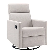 Modern Upholstered Rocker Nursery Chair Plush Seating Glider Swivel Recliner Chair