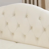 3-seater + 3-seater Combination sofa.Beige Velvet W834S00065
