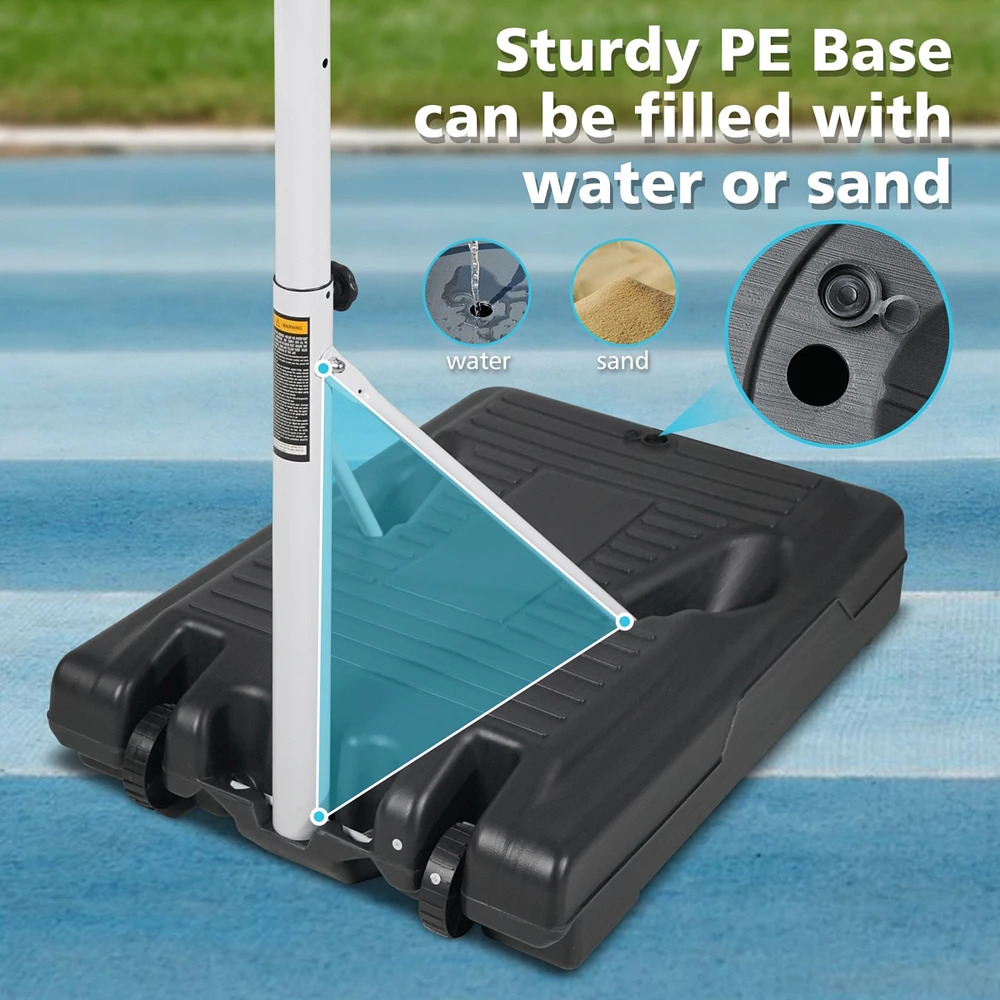 Streamdale Furniture Portable Poolside Basketball Hoop System for Endless Summer Fun