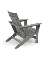 Durable Resin Adirondack Chair with Rustic Aesthetic