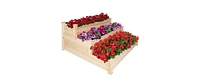 Streamdale Furniture 3 Tier Raised Garden Bed Kit Wooden Planter Box Heavy Duty Solid Fir Wood