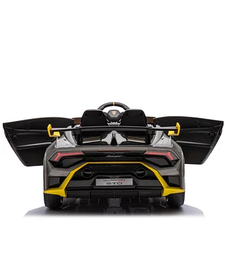 Streamdale Furniture Lamborghini-Inspired Ride-On Car with Usb, Bluetooth, Drifting