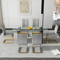 Streamdale Furniture Ultra-Modern Extendable Dining Table for 4-8, with Display & Presentation Options