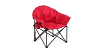 Slickblue Oversized Folding Camping Moon Chair with Cup Holder