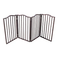 Pet Gate – Dog Gate for Doorways, Stairs or House – Freestanding, Folding, black, Arc Wooden