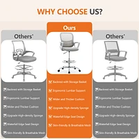 Ergonomic Drafting Chair Tall Standing Desk Office Chair