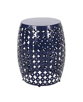 Modern Side Table Elegant Iron Cut Design, Durable Frame, No Assembly