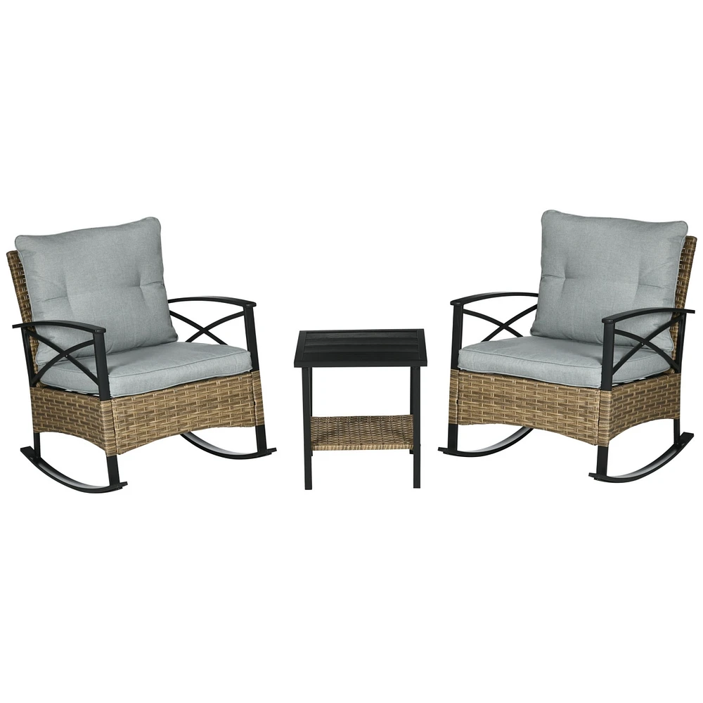 Streamdale Furniture 2-Person Rocking Porch Set Comfort and Style for Outdoor Relaxation