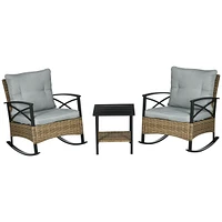 Streamdale Furniture 2-Person Rocking Porch Set Comfort and Style for Outdoor Relaxation