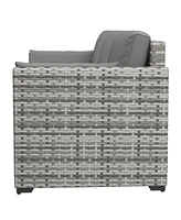 Streamdale Furniture Indulge in Outdoor Comfort with 3-Person Wicker Sofa