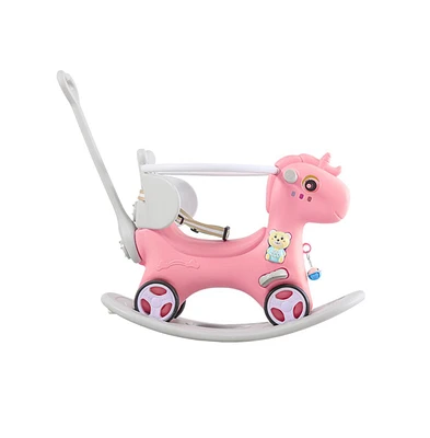 Streamdale Furniture 4-in-1 Rocking Horse Balance Bike, Ride-On, Rocking, and Balance Board