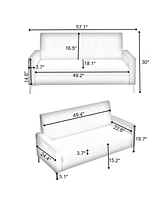 Sturdy and Cozy Sofa Comfortable Lounge with 57.1x24.4x30H Dimensions