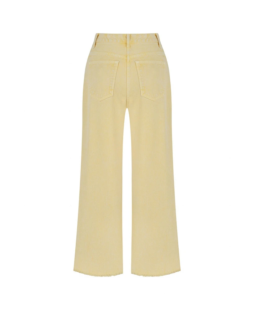 Nocturne Women's High Waist Wide Leg Jeans