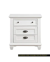 Simplie Fun White Finish Two Drawers Nightstand 1 Piece Traditional Framing Wooden Bedroom Furniture