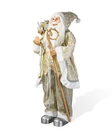 Glitzhome 35 H Oversized Christmas Elegant Santa Figurine