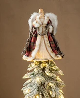 Glitzhome 16 H Polyvinyl chloride Christmas Woodland Angel Tree Top