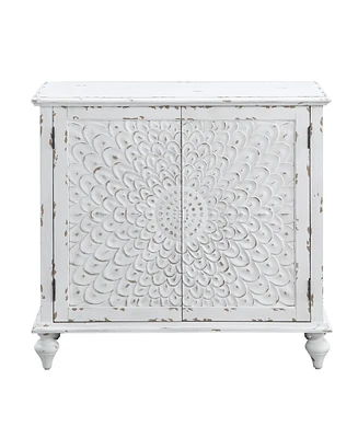 Simplie Fun Daray Console Table in Antique White Finish