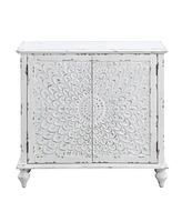 Simplie Fun Daray Console Table in Antique White Finish