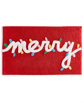 Holiday Lane Merry Sculpted Rug, 20"x30", Exclusively at Macy's