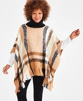 Style & Co Women's Lux Plaid Poncho, Created for Macy's