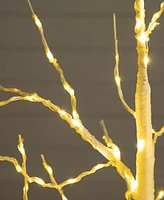 Nearly Natural 4ft. Pre-Lit Artificial White Birch Tree with 180 Warm White Led Lights