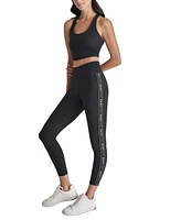 Dkny Sport Women's High-Waist Logo Tape Leggings