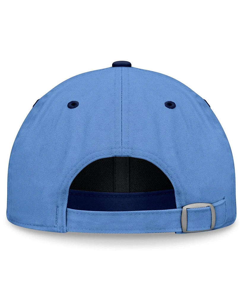 Fanatics Men's Navy/Sky Blue New York City Fc Iconic Blocked Fundamental Adjustable Hat