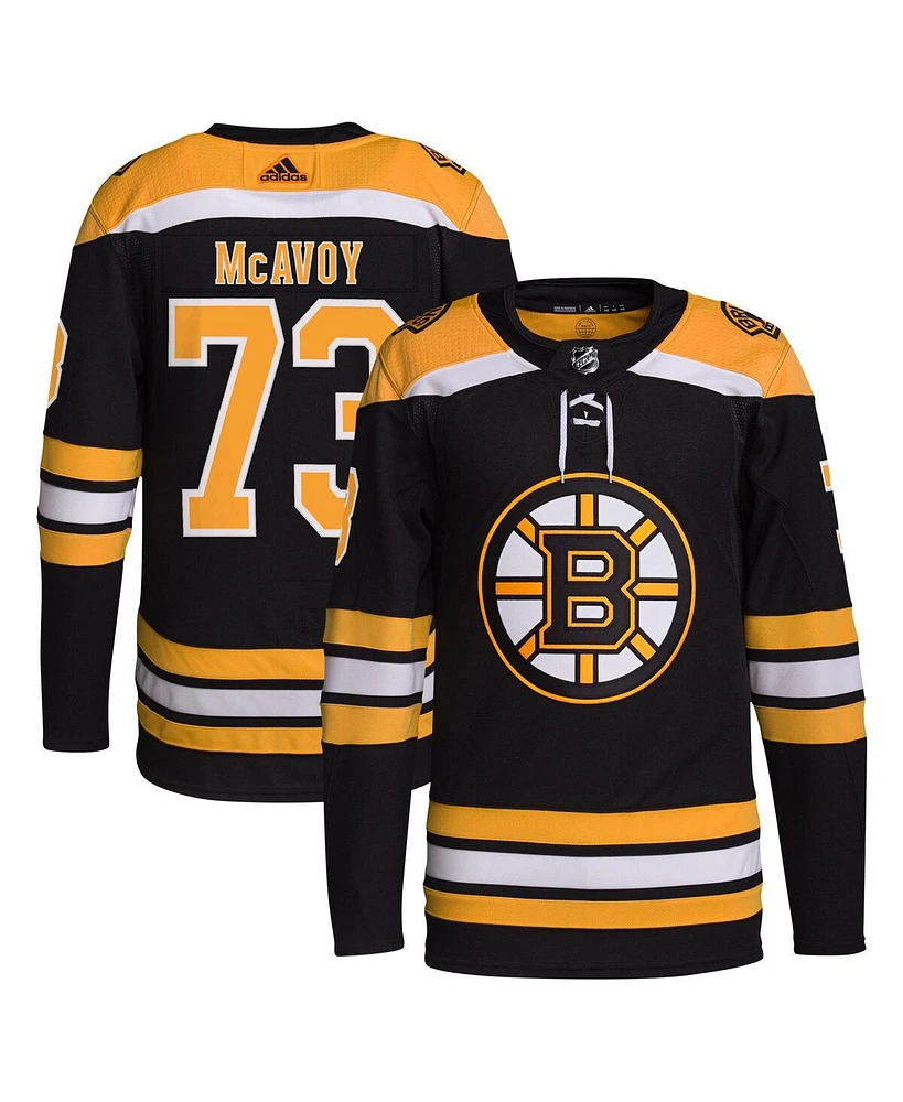 Adidas Men's Charlie McAvoy Black Boston Bruins Home Authentic Pro Player Jersey