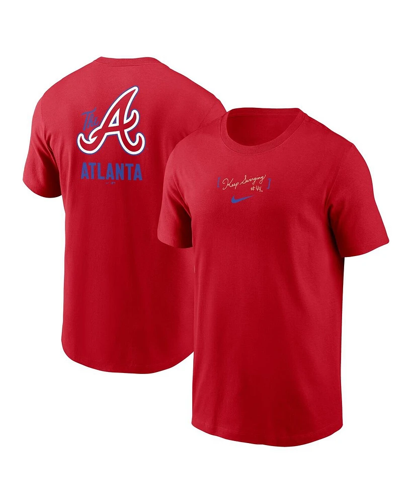 Nike Men's Red Atlanta Braves City Connect 2-Hit T-Shirt