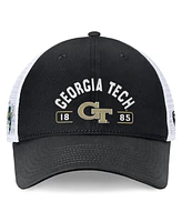 Top of the World Men's Black/White Georgia Tech Yellow Jackets Free Kick Trucker Adjustable Hat