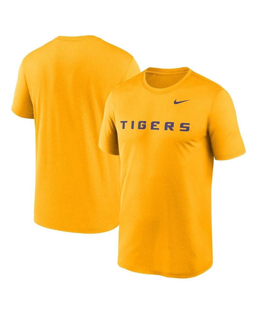 Nike Men's Gold Lsu Tigers Primetime Legend Wordmark T-Shirt