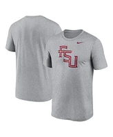 Nike Men's Heather Gray Florida State Seminoles Primetime Legend Alternate Logo T-Shirt