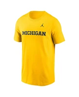 Jordan Men's Michigan Wolverines Primetime Evergreen Wordmark T-Shirt