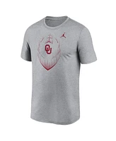 Jordan Men's Heather Gray Oklahoma Sooners Primetime Legend Icon Performance T-Shirt