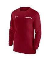 Nike Men's Alabama Crimson Tide 2024 Sideline Coach Uv Performance Long Sleeve T-Shirt