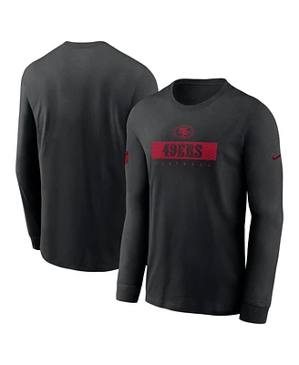 Nike Men's Black San Francisco 49ers Sideline Performance Long Sleeve T-Shirt