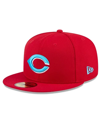 New Era Men's Red Cincinnati Reds 2024 Father's Day 59FIFTY Fitted Hat