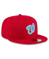 New Era Men's Red Washington Nationals 2024 Father's Day 59FIFTY Fitted Hat