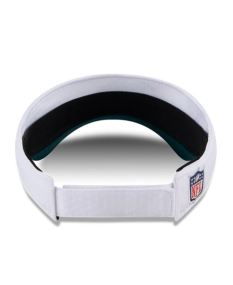 New Era Men's White/Midnight Green Philadelphia Eagles 2024 Nfl Training Camp Adjustable Visor
