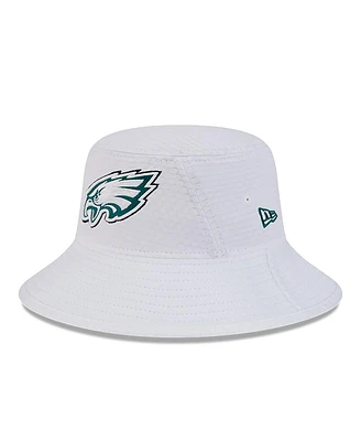 New Era Men's White Philadelphia Eagles 2024 Nfl Training Camp Stretch Bucket Hat