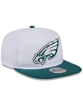 New Era Men's White/Green Philadelphia Eagles 2024 Nfl Training Camp Golfer Snapback Hat