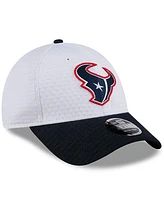 New Era Men's White/Navy Houston Texans 2024 Nfl Training Camp 9FORTY Adjustable Hat