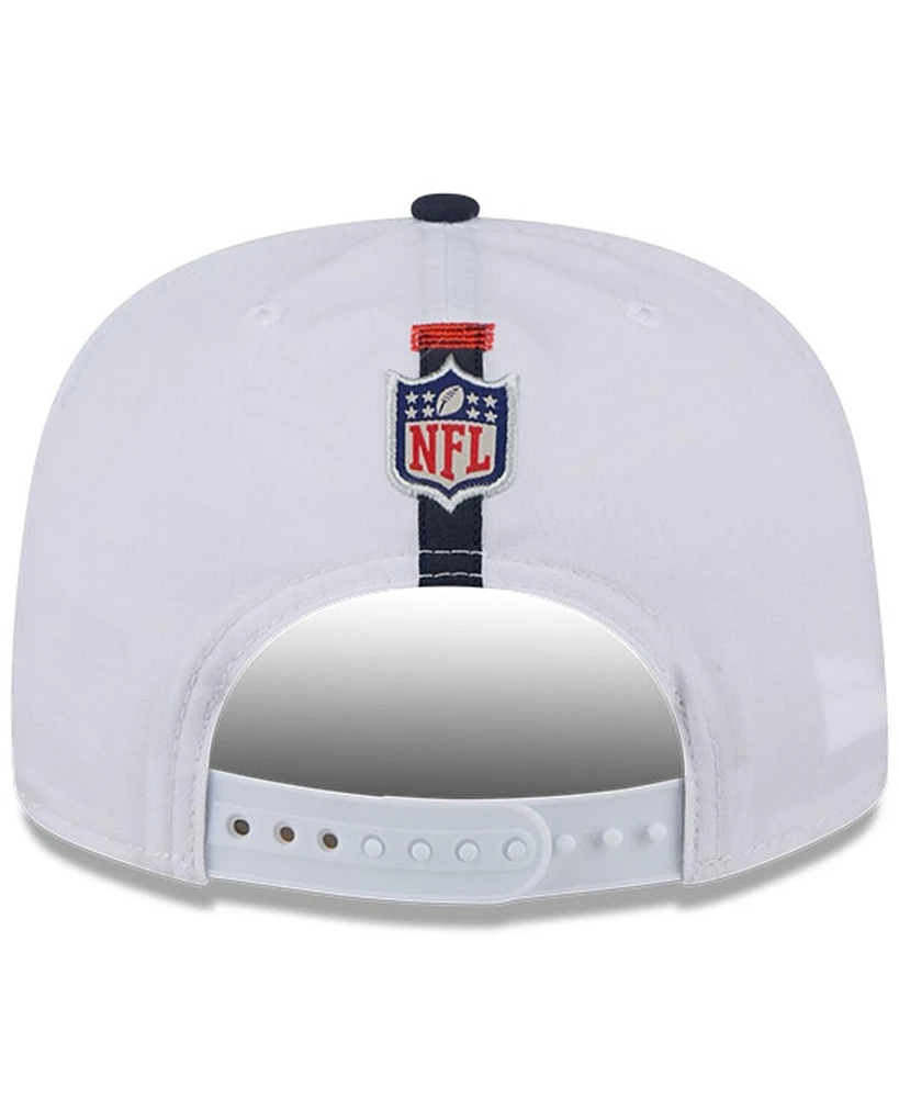 New Era Men's White/Navy Chicago Bears 2024 Nfl Training Camp Golfer Snapback Hat