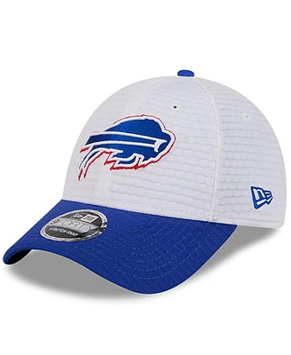 New Era Men's White/Royal Buffalo Bills 2024 Nfl Training Camp 9FORTY Adjustable Hat