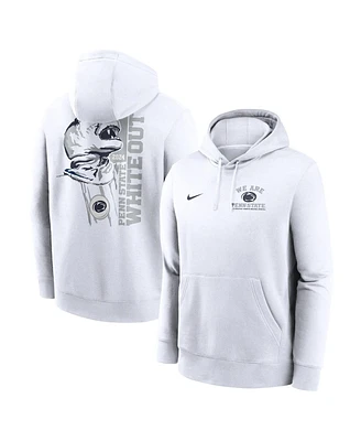 Nike Men's White Penn State Nittany Lions 2024 Out Club Fleece Pullover Hoodie