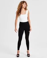 Bar Iii Women's Basic Jersey High-Waist Leggings, Created for Macy's