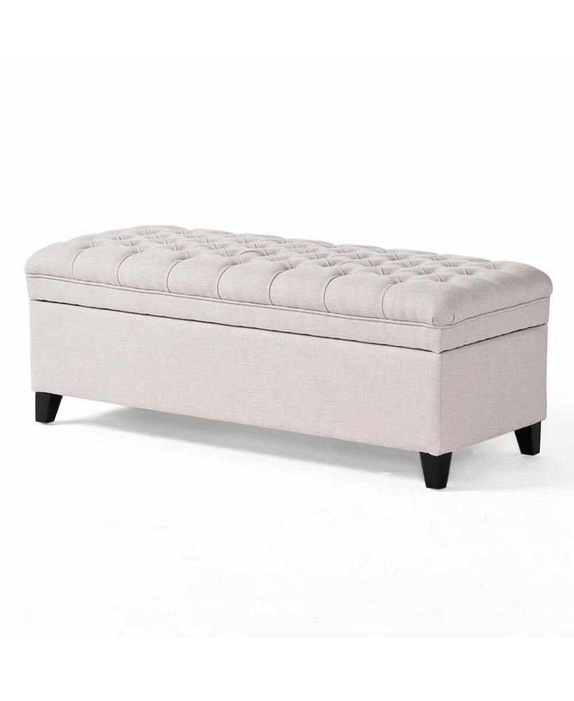 Simplie Fun Juliana Light Gray Storage Ottoman for Living Room (50" D x 20.5" W x 18.3" H)