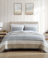 Nautica Dover Stripe Reversible Piece Quilt Set